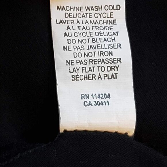 Fleur’t Pajamas Sleep Shirt Womens Black Size Medium M Long Sleeve Button - Picture 8 of 9